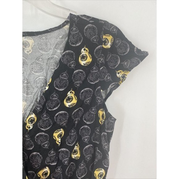 Her Universe Black Star Wars Rayon Space Galaxy Jumsuit Romper Size Small - Picture 3 of 6